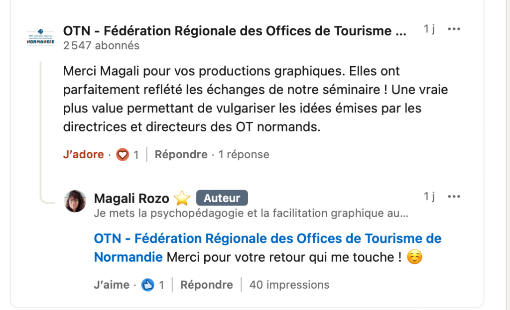 Témoignage Fédération des Offices de Tourisme de Normandie